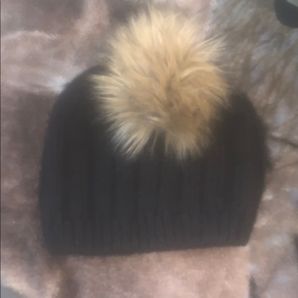 Black knitted beanie